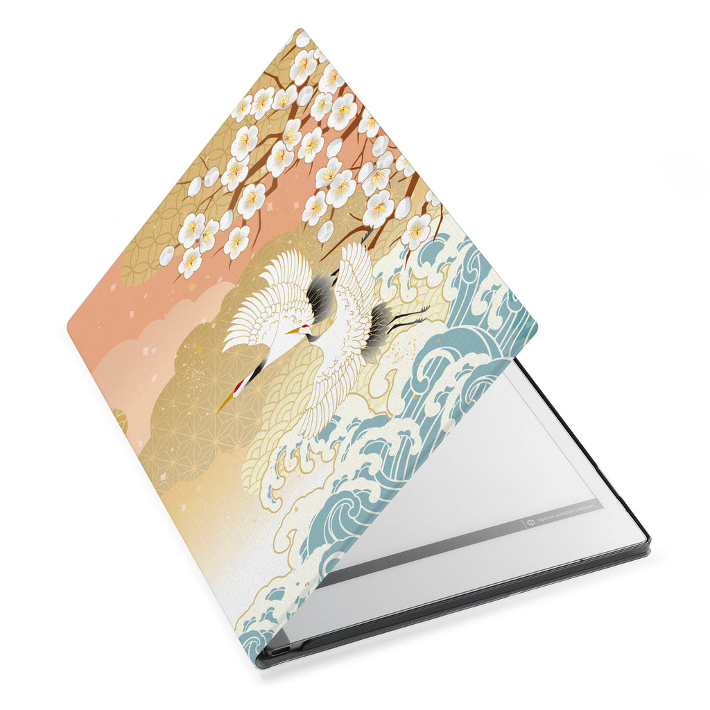 The Personalized VistaCase reMarkable Pen Holder Casewith Japanese Pattern design adds a touch of elegance to your device.