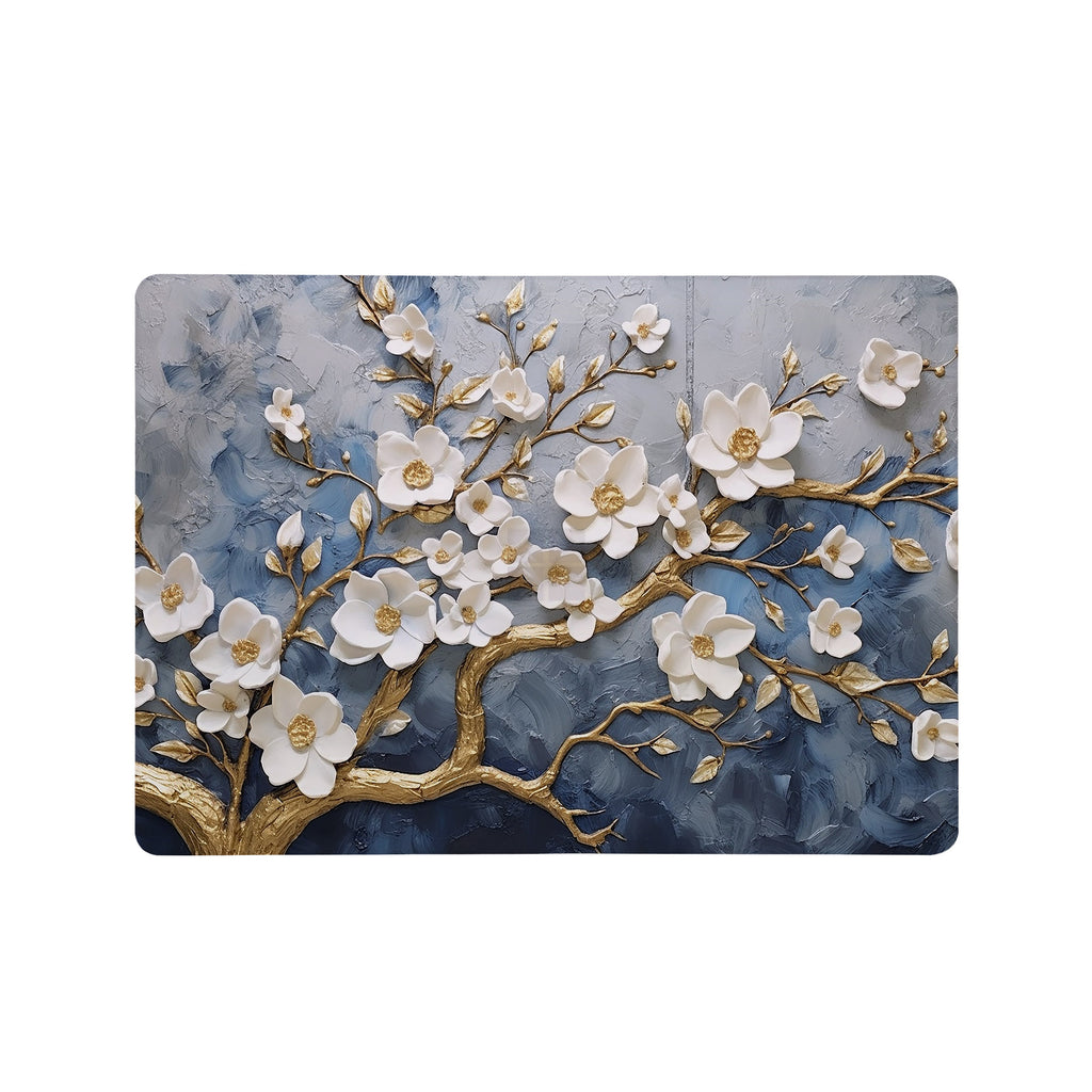 Add your name, company name, signature to this Front Personalized microsoft surface laptop Case Flower Art design