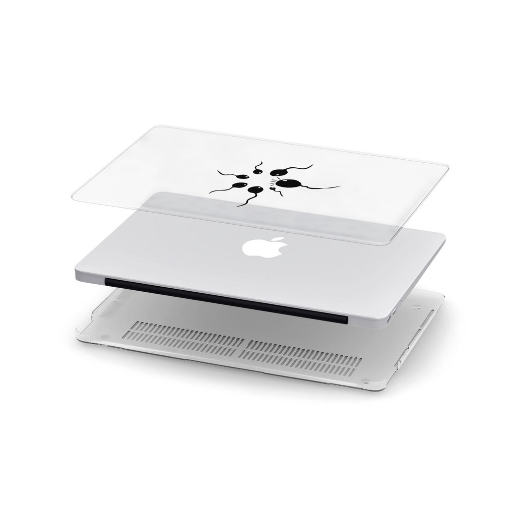 Ultra-thin and lightweight two-piece hardshell case with AppleLogoFun design is easy to apply and remove swap