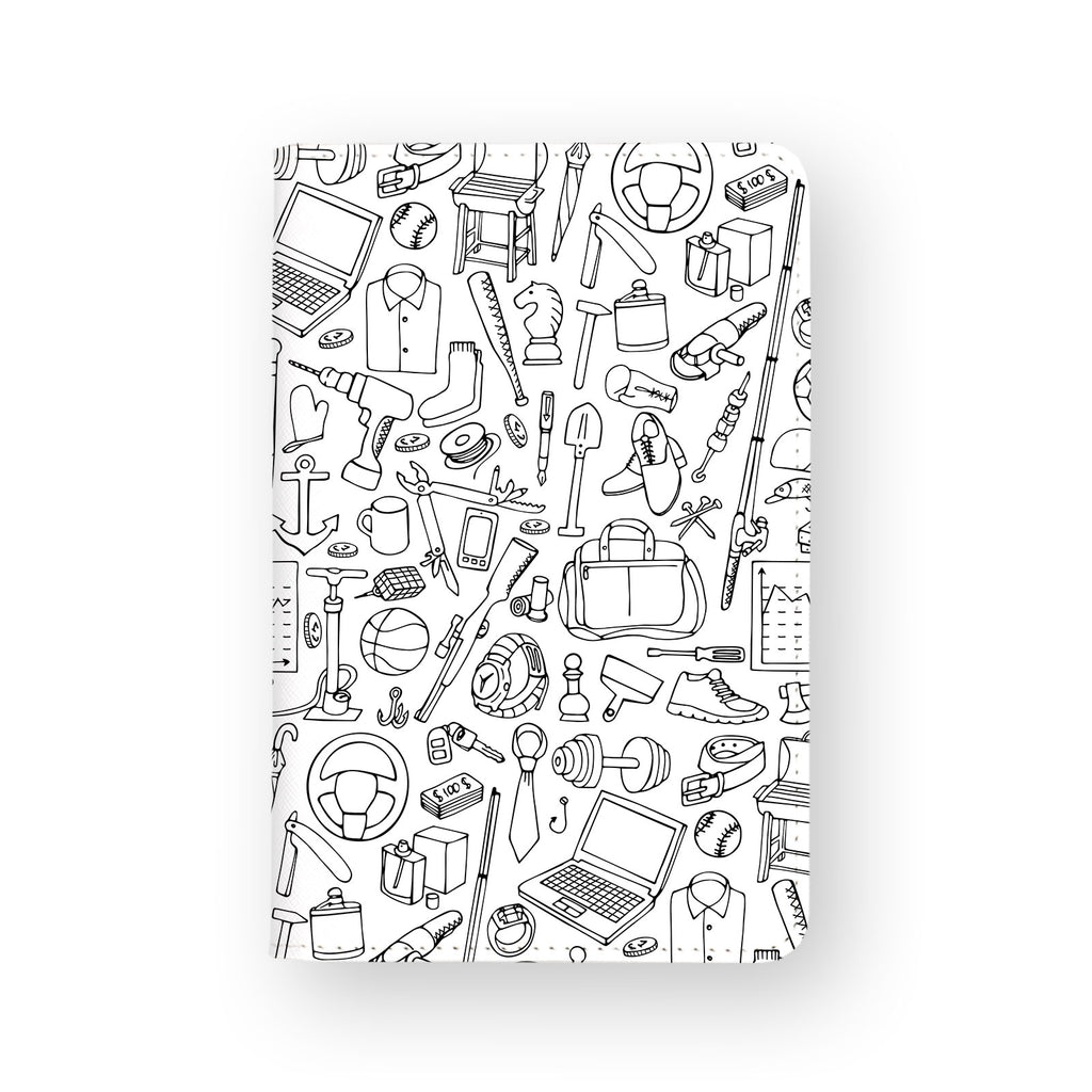 front view of personalized RFID blocking passport travel wallet with 06 design