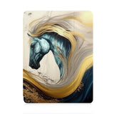 front view of personalized iPad case with pencil holder and Horses design