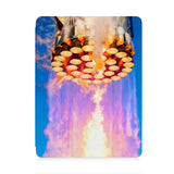 front view of personalized iPad case with pencil holder and Elon Musk SpaceX design