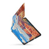 personalized iPad case with pencil holder and US Famous Attractions design