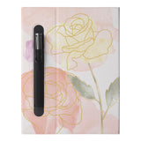 The Personalized VistaCase reMarkable Pen Holder Case with Artistic Flower design features a built-in Marker pen holder,