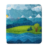 front view of personalized Kobo case with Colorful Mountain design