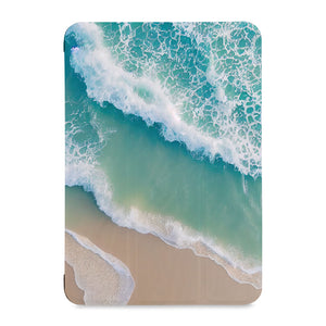 the front view of Personalized Samsung Galaxy Tab Case with Sea Waves design