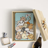 Personalized Samsung Galaxy Tab Case with Cute Cats design in a gift box