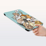 a hand is holding the Personalized Samsung Galaxy Tab Case with Cute Cats design