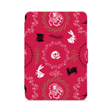 front view of personalized kindle paperwhite case with Animal Skeleton design