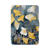 front view of personalized kindle paperwhite case with Flower Art design