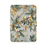 front view of personalized kindle paperwhite case with with Flower Painting design - swap