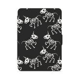 front view of personalized kindle paperwhite case with Animal Skeleton design