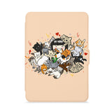 front view of personalized kindle paperwhite case with Cute Cats design