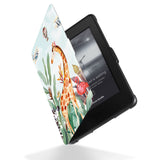 Reinforced rubber bumpers on the corners to protect your Kindle Paperwhite with Rainforest Animals design