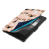 kindle foilo case with Lovely Dog design, Magnetic attachment ensures cover is securely closed