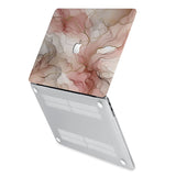 hardshell case with Marble design has rubberized feet that keeps your MacBook from sliding on smooth surfaces