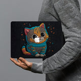 hardshell case with Cute Cat design combines a sleek hardshell design with vibrant colors for stylish protection against scratches, dents, and bumps for your Macbook