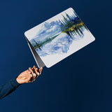 personalized microsoft laptop case features a lightweight two-piece design and Watercolor View print