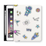 frontview of personalized iPad folio case with 7 design